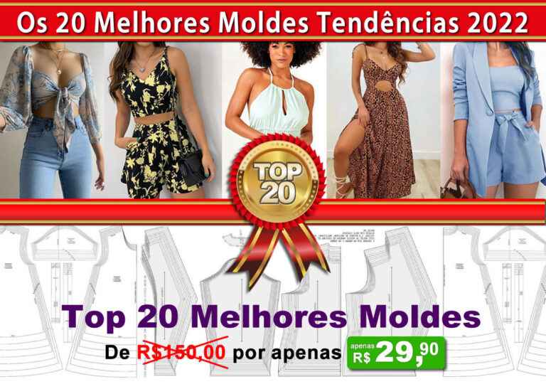 20 melhores Moldes de Roupas Femininas em pdf para imprimir em impressora caseira ou plotter